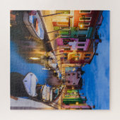 ブラノハカラフルウスアットナイトヴェニスイタリア ジグソーパズル (横)