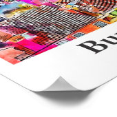 ブラノヴェネトイタリア旅行水の色の手描き ポスター (角)