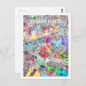 ブラノヴェネトイタリア有名な旅行プレイスウォーターカラー ポストカード (正面/裏面)