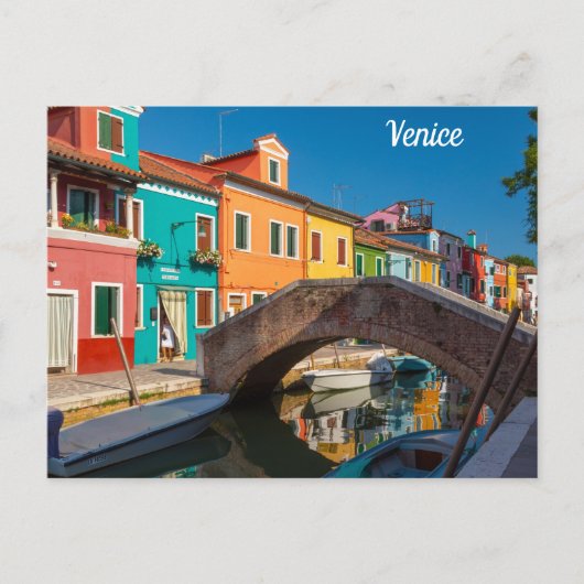 ブラノ通りシーンヴェネツィアイタリア ポストカード (正面)
