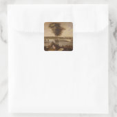 ブラハウスバーグからサンスーチ公園の景色 スクエアシール (バッグ)