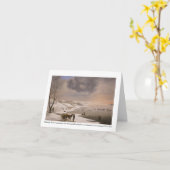 ブラバンド教会の冬の風景[1831] カード (黄色い花)