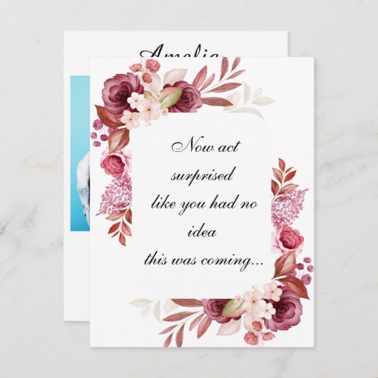 ブラパーソナライズされたイドメイドの名称と写真 サンキューカード (正面/裏面)