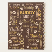 ブラパーソナライズされたウンドッグ プランナー手帳 (裏面)