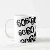ブラパーソナライズされたック60th誕生日名前をカスタムするマグ コーヒーマグカップ (左)