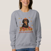 ブラパーソナライズされたック&タンカバリエスパニエル犬 スウェットシャツ (正面)