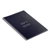 ブラパーソナライズされたック/ブルーレザー/スキンルックノートブック ノートブック (右側)