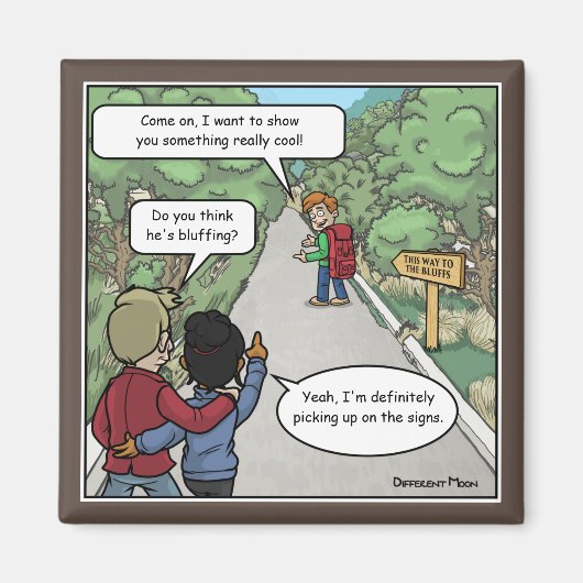 ブラフィングおもしろいマグネット マグネット (正面)