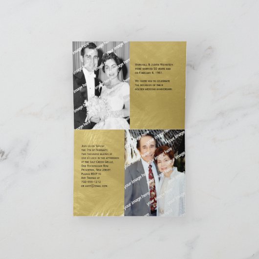 ブラフェイクシ仕上げ金色（50周年） 招待状