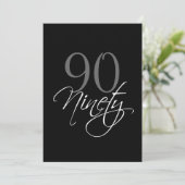 ブラフォーマルックグレー90th誕生日招待状 招待状 (スタンド正面)