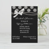 ブラフォーマルック&ホワイトブライダルシャワーの招待 招待状 (スタンド正面)