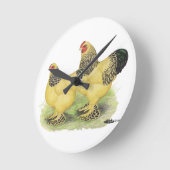 ブラフマ・バフ・ペア ラウンド壁時計 (傾斜)