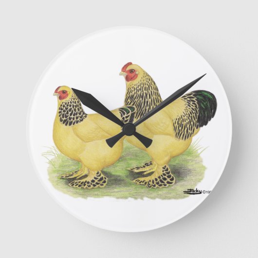 ブラフマ・バフ・ペア ラウンド壁時計 (正面)