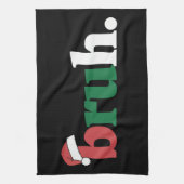 ブラフ ミーム 面白い セリフ ブロ クリスマス 挨拶 キッチンタオル (縦)