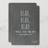 ブラブラおもしろいイ花嫁付添人の提案 招待状 (正面/裏面)