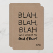 ブラブラおもしろいイ花嫁付添人の提案 招待状 (正面/裏面)