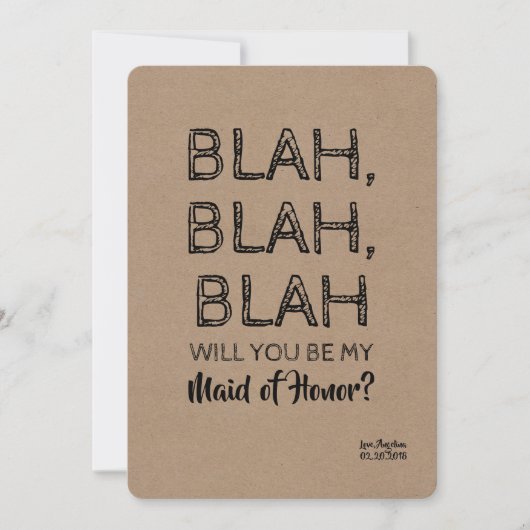 ブラブラおもしろいイ花嫁付添人の提案 招待状 (正面)