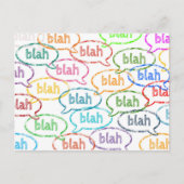 ブラブラおもしろいッカラフルキュイセハローカスタム ポストカード (正面)