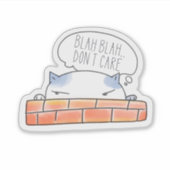 ブラブラドー気に子猫 シール (正面)