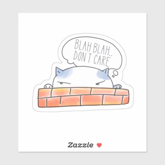 ブラブラドー気に子猫 シール (シート)