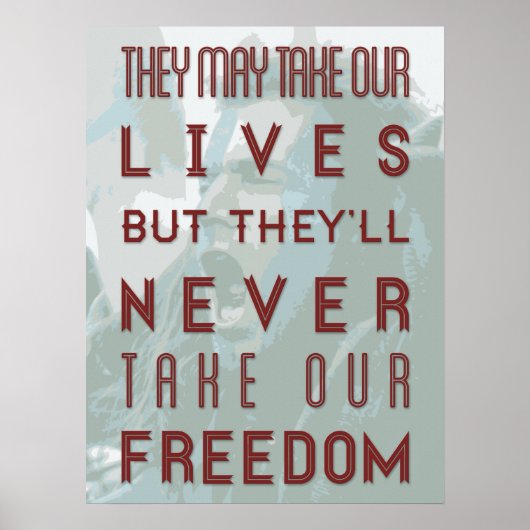 ブラベハート引用文ポスター ポスター (正面)