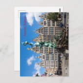 ブラボの記念碑とギルドの家アントワープ ポストカード (正面/裏面)