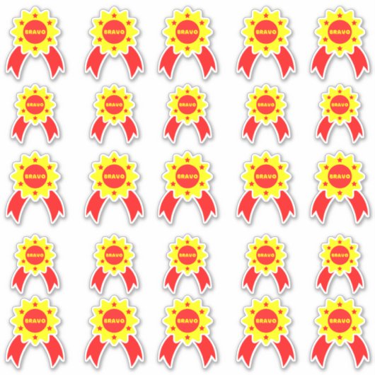 ブラボーおもしろい報酬先生ステッカーパック シール (正面)