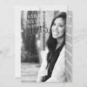 ブラボー彼女はIt雑誌の写真写真卒業 招待状 (裏面)