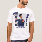 ブラボー2025年卒パーソナライズされた業卒業 Tシャツ (正面)