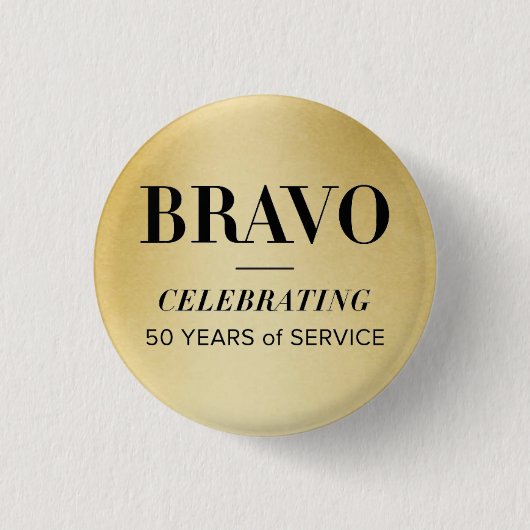 ブラボー50番目のボタン 缶バッジ (正面)