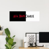 ブラボー・チャーリー・ポスター ポスター (ホームオフィス)