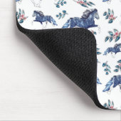 ブラマズアと花がアイスランドの馬を食べる マウスパッド (コーナー)