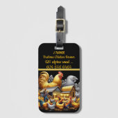 ブラマチキン農家イン納屋周囲の庭 ラゲッジタグ (正面縦)