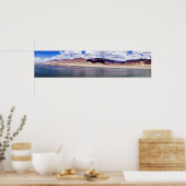 ブラマプトラ川と砂漠の風景 – チベット ポスター (キッチン)