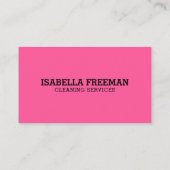 ブラミニマルック&ピンクのメイドハウスクリーニングサービス 名刺 (裏面)
