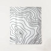 ブラミニマルック&ホワイトラインアートのモダンデザイン タペストリー (正面)