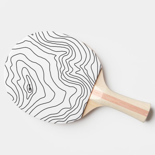 ブラミニマルック&ホワイトラインアートのモダンデザイン 卓球ラケット (横)