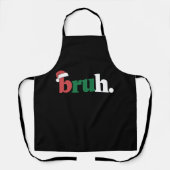 ブラミームおもしろいことわざブログリーティングクリスマス エプロン (正面)