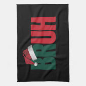 ブラミームおもしろいことわざブログリーティングクリスマス キッチンタオル (縦)