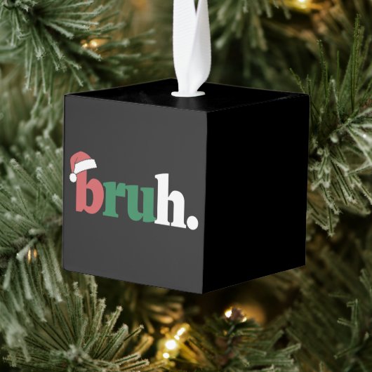 ブラミームおもしろいことわざブログリーティングクリスマス キューブオーナメント (ツリー)