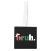 ブラミームおもしろいことわざブログリーティングクリスマス キューブオーナメント (正面)