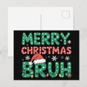 ブラミームおもしろいことわざブログリーティングクリスマス シーズンポストカード (正面/裏面)