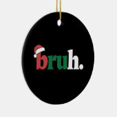 ブラミームおもしろいことわざブログリーティングクリスマス セラミックオーナメント (右)