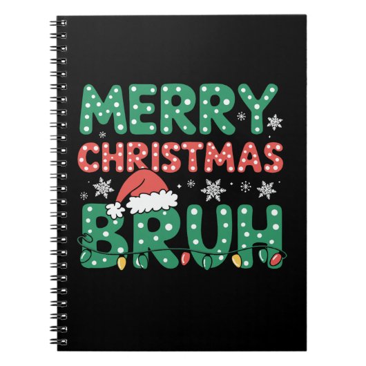 ブラミームおもしろいことわざブログリーティングクリスマス ノートブック (正面)