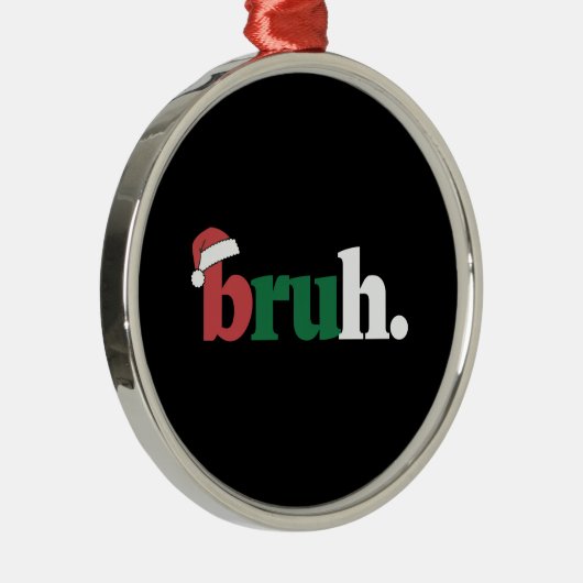 ブラミームおもしろいことわざブログリーティングクリスマス メタルオーナメント (右)