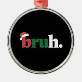 ブラミームおもしろいことわざブログリーティングクリスマス メタルオーナメント (正面)