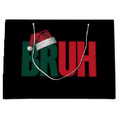 ブラミームおもしろいことわざブログリーティングクリスマス ラージペーパーバッグ (正面)