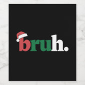 ブラミームおもしろいことわざブログリーティングクリスマス ワインラベル (シングルラベル)