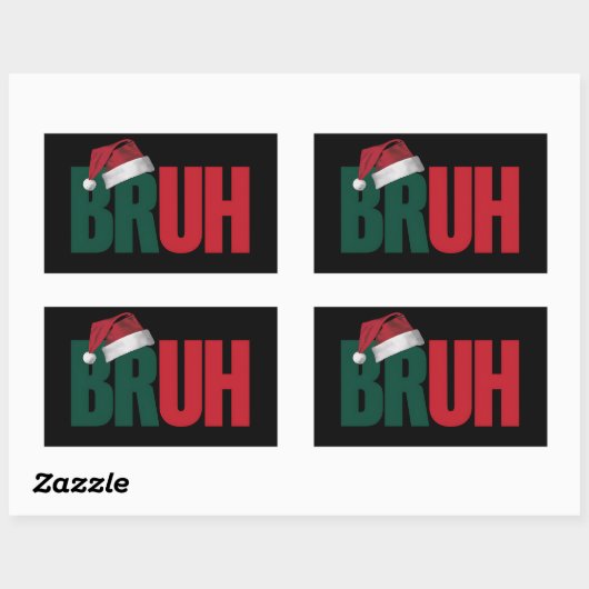 ブラミームおもしろいことわざブログリーティングクリスマス 長方形シール (シート)