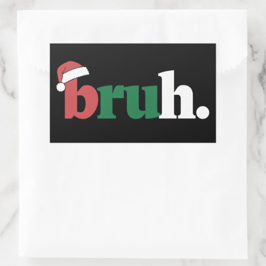 ブラミームおもしろいことわざブログリーティングクリスマス 長方形シール (バッグ)